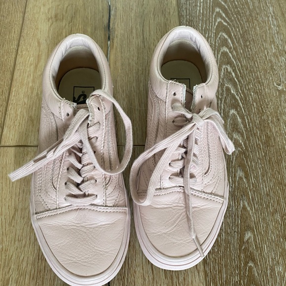Vans Shoes - Vans Old Skool all leather light pink womens shoes. Size 7.5 women